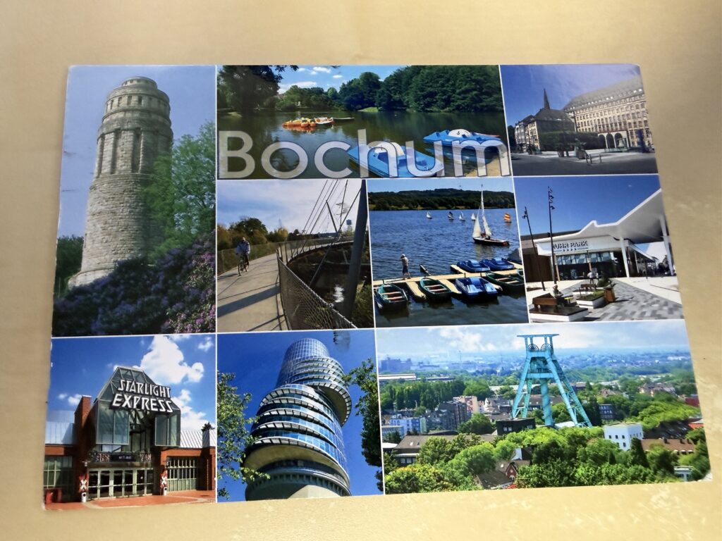 Photo of a postcard from Bochum, Germany.